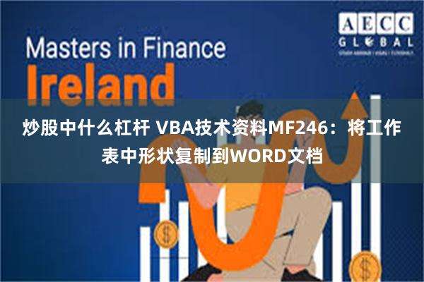 炒股中什么杠杆 VBA技术资料MF246：将工作表中形状复制到WORD文档